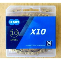 Цепь KMC X10 Gold Ti-N